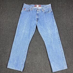 Vintage Guess Jeans Mens Relaxed Fit Straight Leg Light Wash Denim Size 36x32